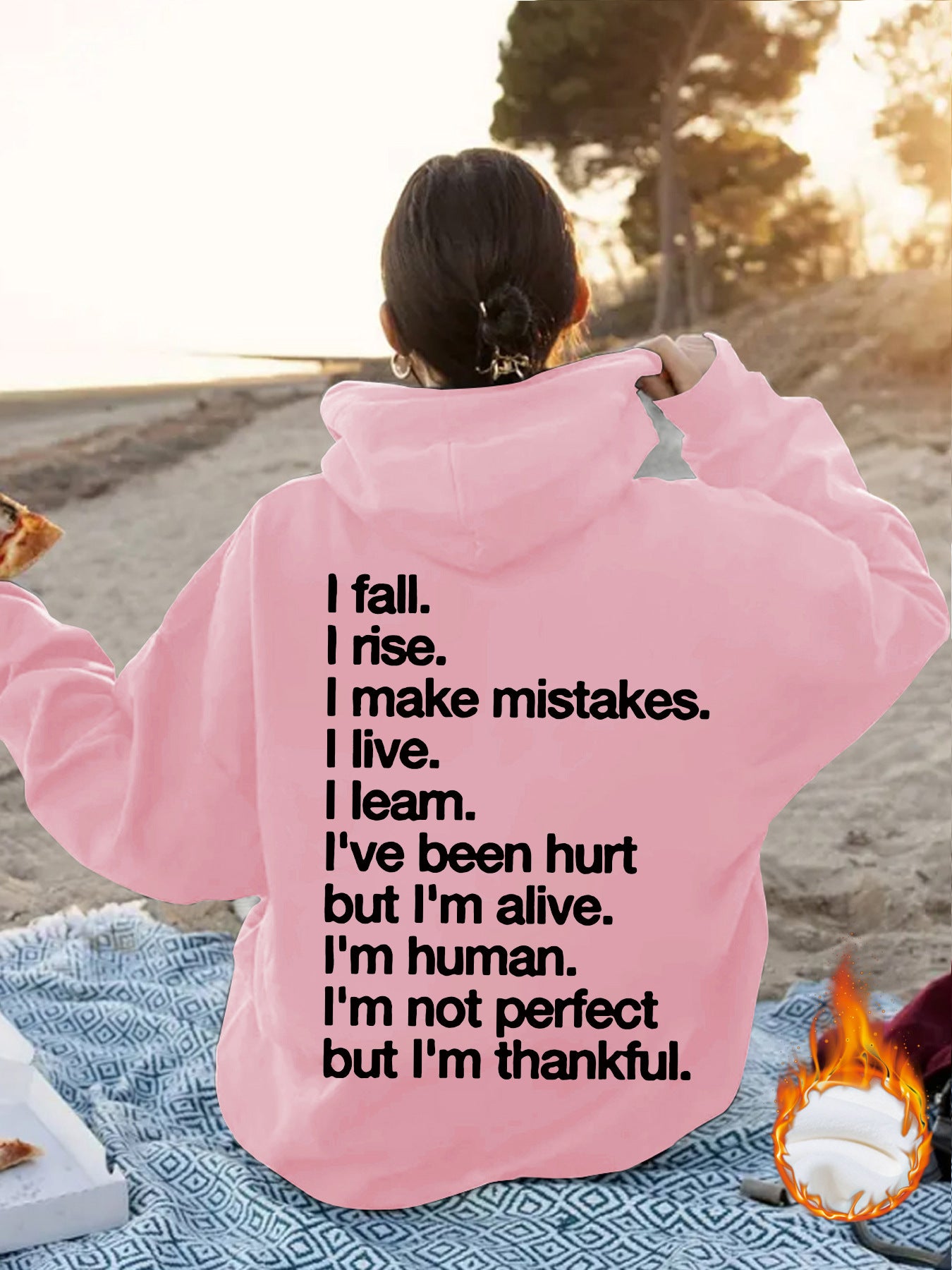 Hoodie - Not Perfect But Thankful - Various Colours