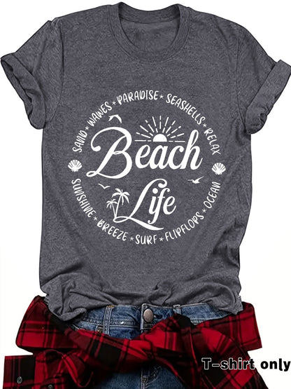 Slogan T Shirt - Beach Life