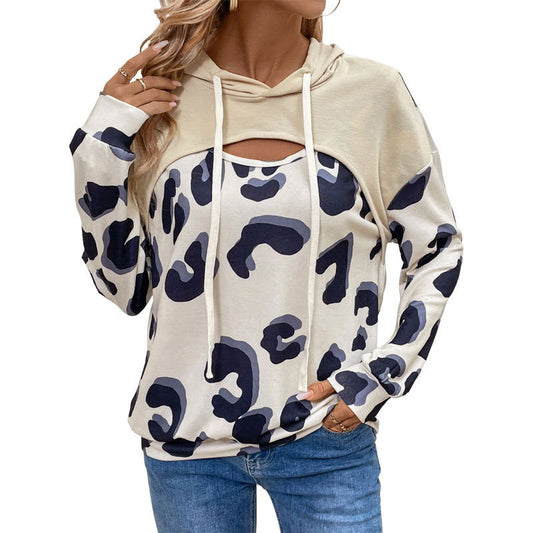 Leopard Print Hoodie Sweatshirt