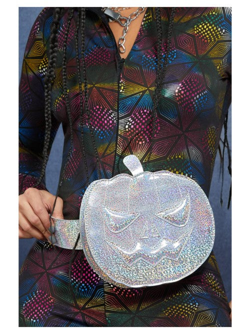 NS - Fever Holographic Pumpkin Bum Bag, Silver