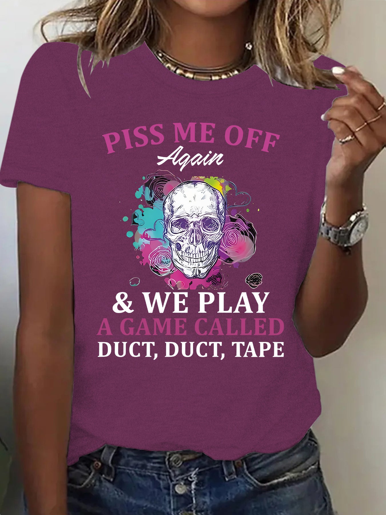 Slogan Halloween T Shirt - Duct Duct Tape