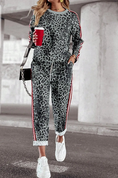 Women's Lounge Wear Set - Leopard Print - Various Colours