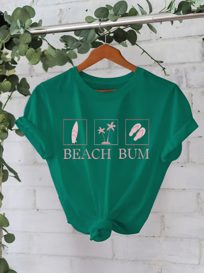Slogan T Shirt - Beach Bum