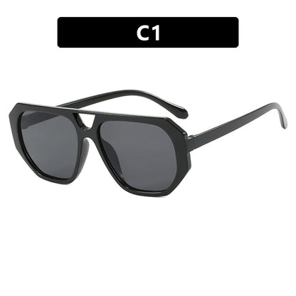 Ladies Double Beam Polygon Sunglasses - various colours