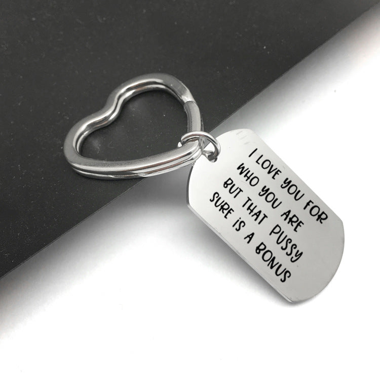 Naughty Keyring