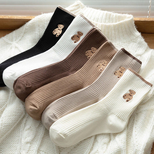 Socks - 6 Pack - Bear Motif
