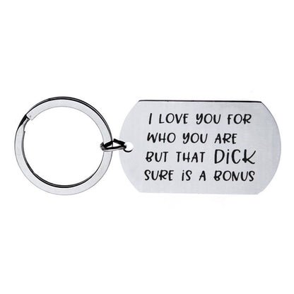 Naughty Keyring