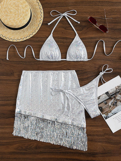 Bikini Two Piece Set and Cover Up Skirt