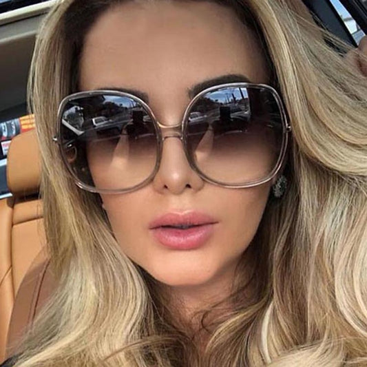Ladies Oversize Round Frame Sunglasses - various colours