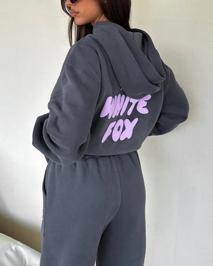 Hoodie & Tracksuit Bottom Set - White Fox - Up to 3XL - various colours