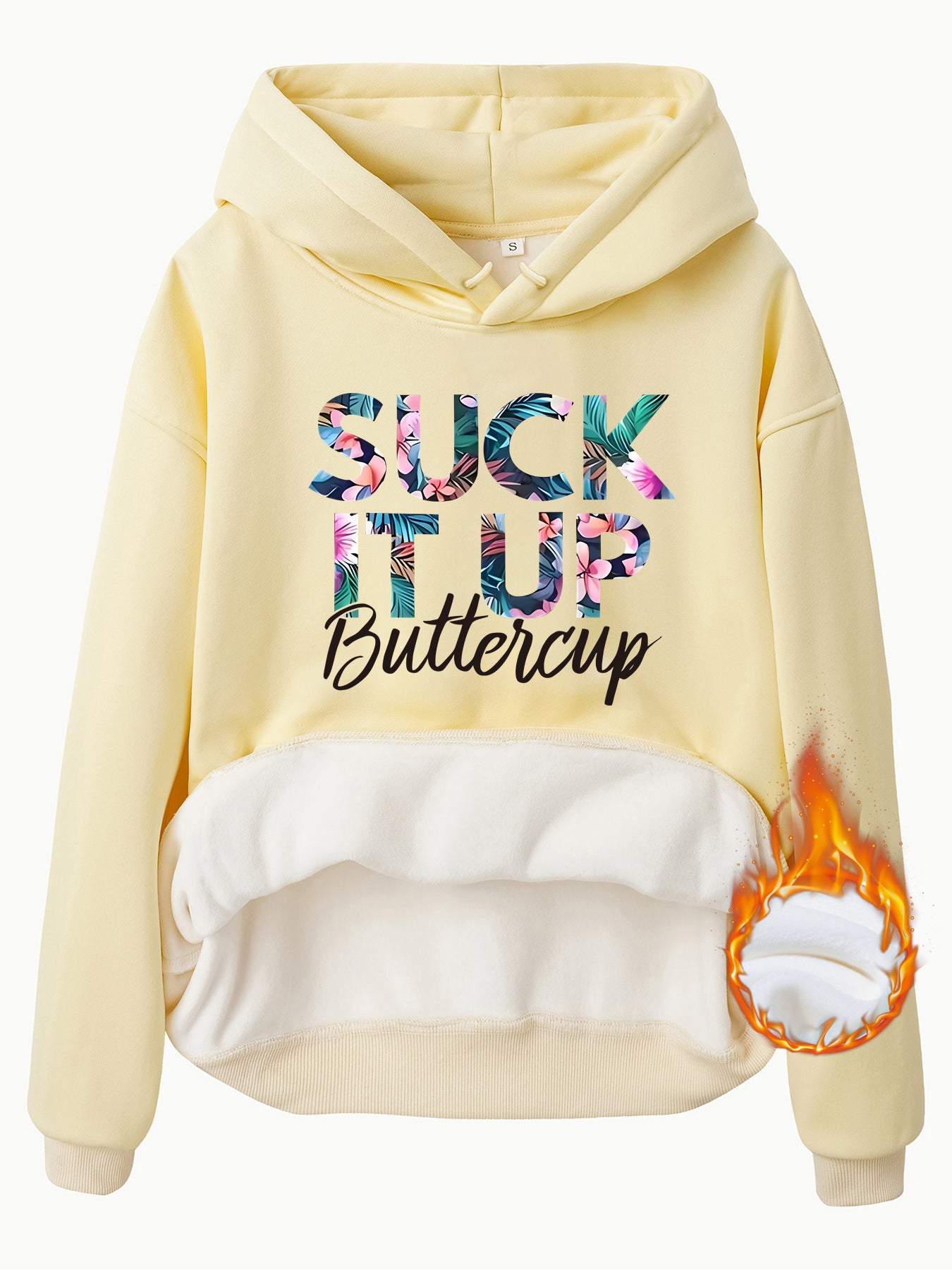Fleece Lined Hoodie - Suck It Up
