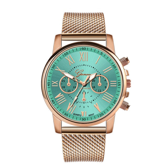 Ladies Quartz Wrist Watch - Leather Band