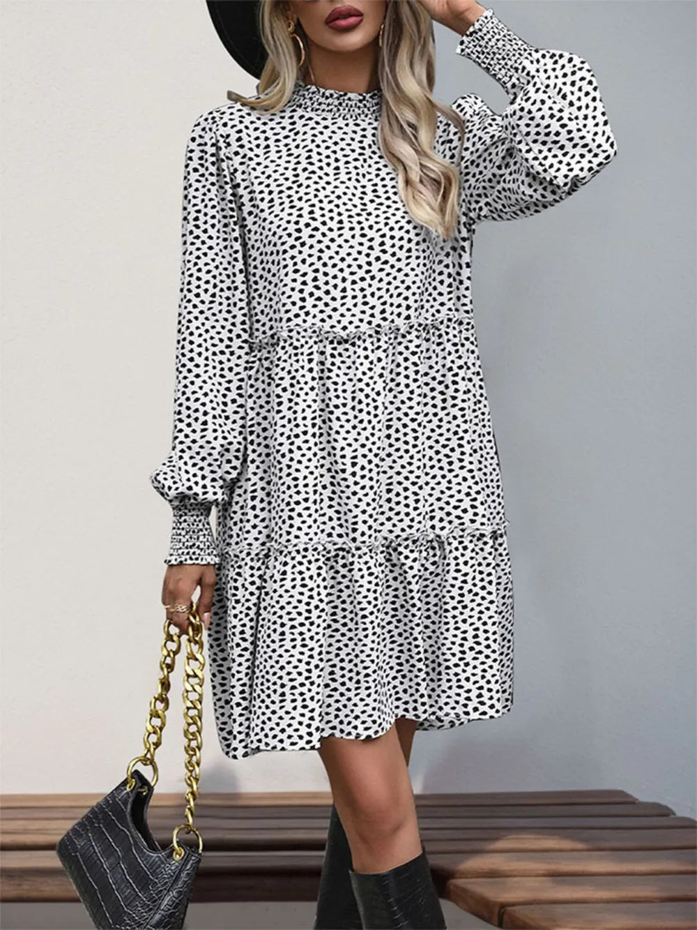 Women's Long Sleeve Mini Dress