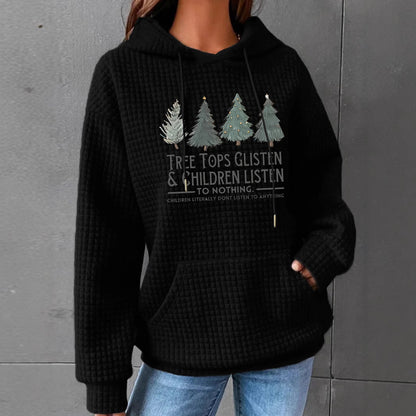 Christmas Hoodie - Waffle - Christmas TreeTops