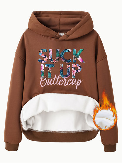 Fleece Lined Hoodie - Suck It Up