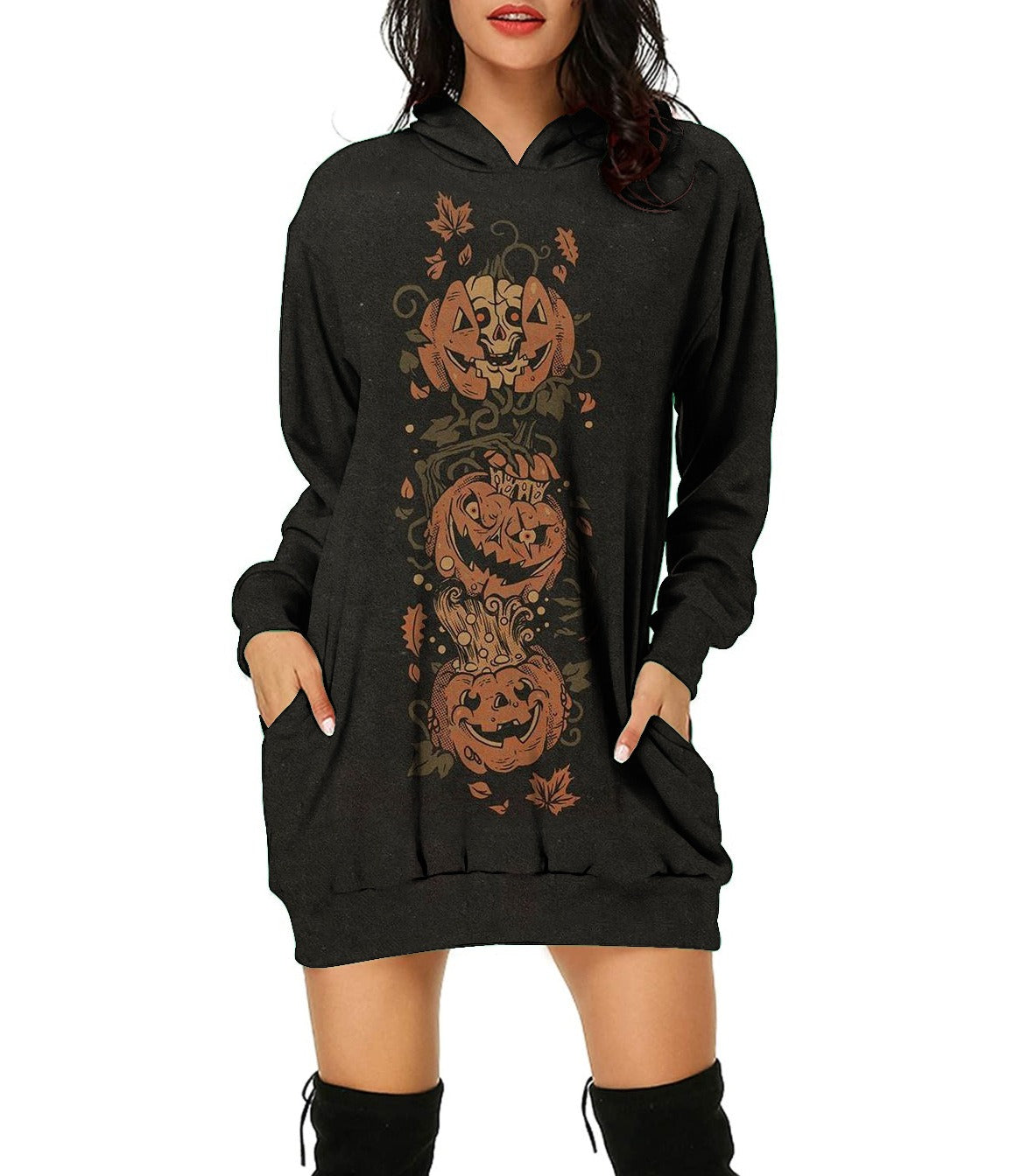 Halloween Hoodie Sweater Dress