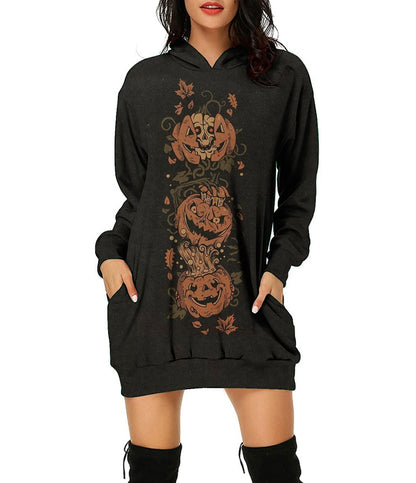 Halloween Hoodie Sweater Dress