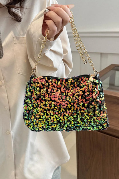 Sequin Removable Strap Shoulder Bag - various colours