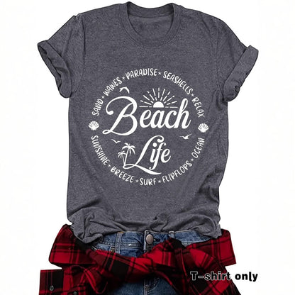 Slogan T Shirt - Beach Life