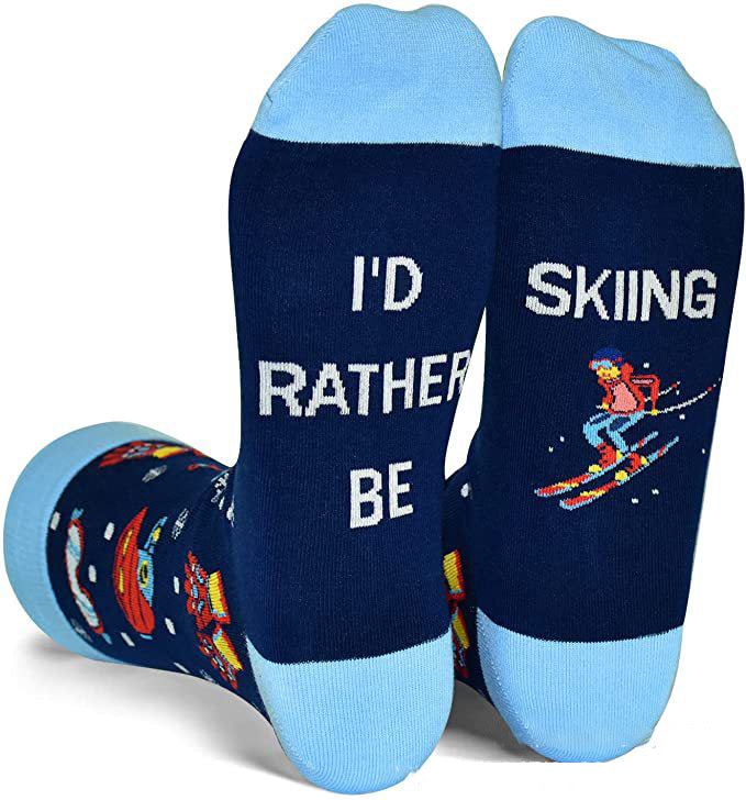 Socks - I'D RATHER BE Slogan