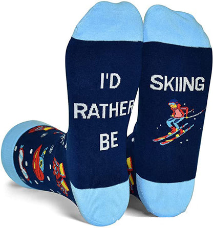 Socks - I'D RATHER BE Slogan
