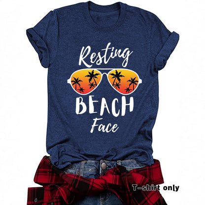 Slogan T Shirt - Resting Beach Face