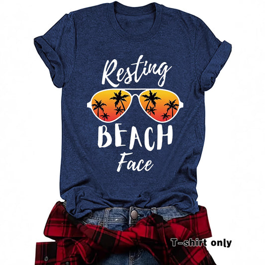 Slogan T Shirt - Resting Beach Face