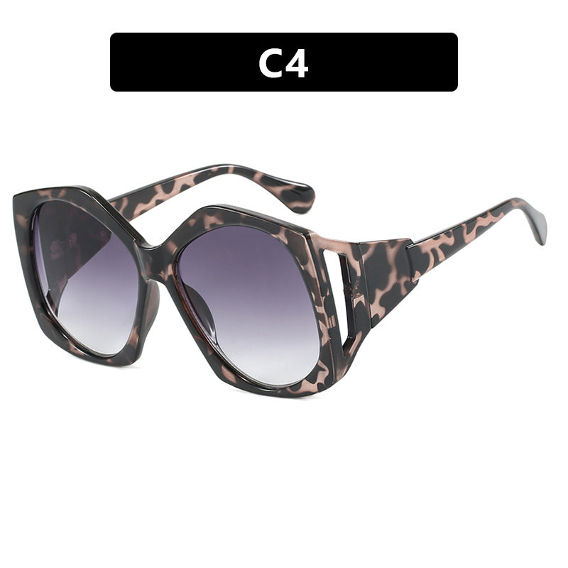 Ladies Large Frame Polygon Sunglasses - various colours