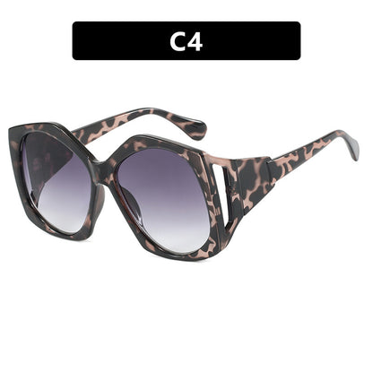 Ladies Large Frame Polygon Sunglasses - various colours