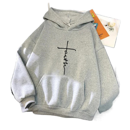 Unisex Hoodie - Faith Slogan - Up To 4XL