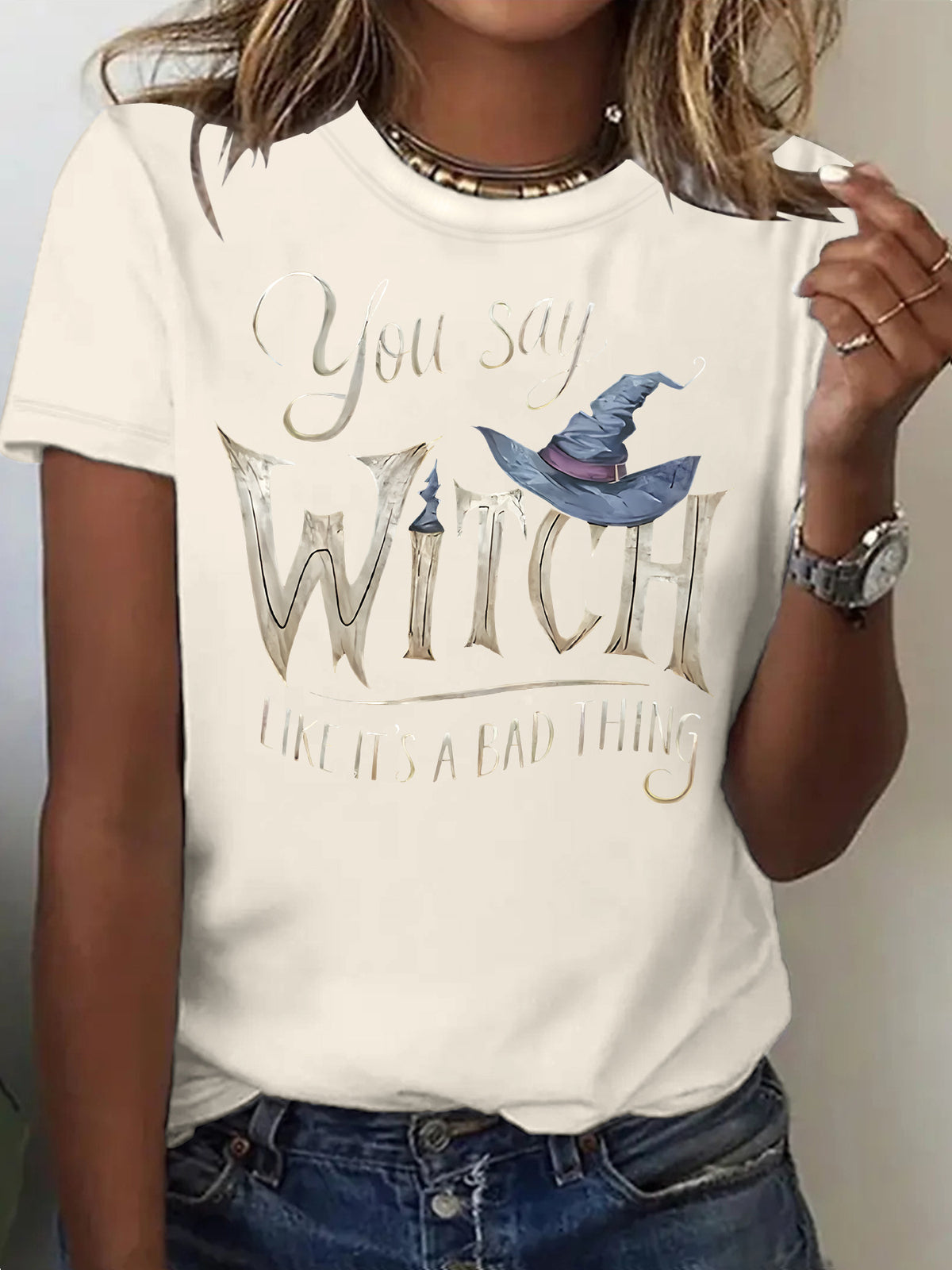 Slogan Halloween T Shirt - Witch Like It's A Bad Thing