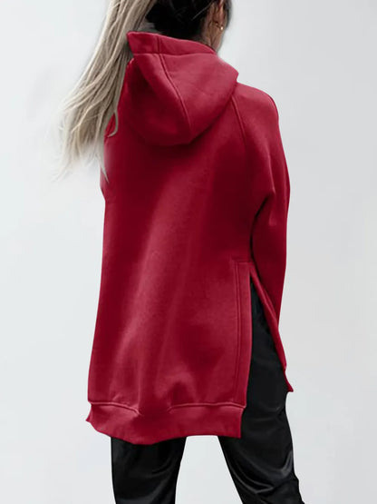 Hoodie with Slit Pocket