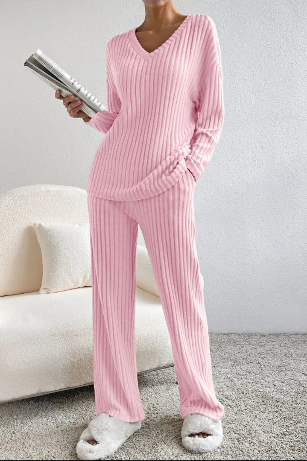 Women's Ribbed Loungewear Set
