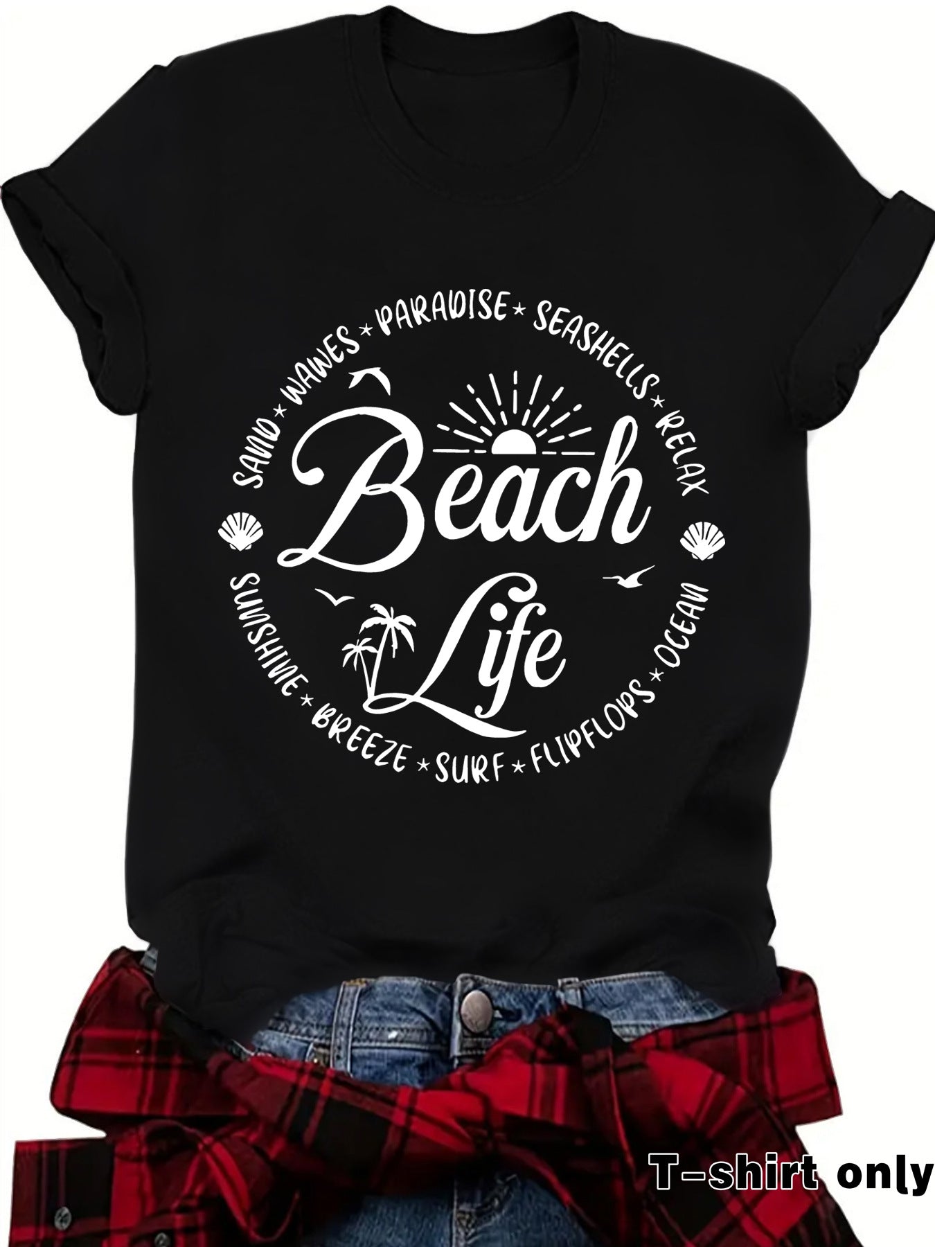 Slogan T Shirt - Beach Life