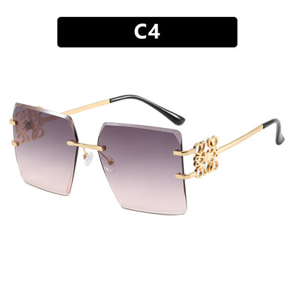 Ladies Square Frameless Sunglasses - various colours
