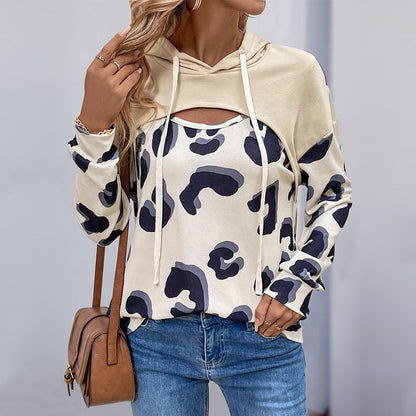 Leopard Print Hoodie Sweatshirt