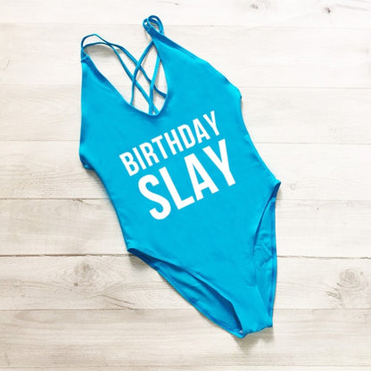 BIRTHDAY SLAY Swimsuit - various colours