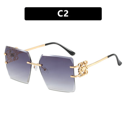 Ladies Square Frameless Sunglasses - various colours