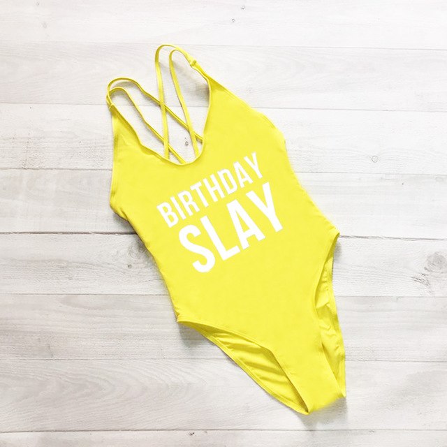 BIRTHDAY SLAY Swimsuit - various colours