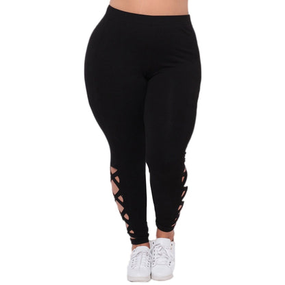Women's Leggings - Cut Out Detail - Plus Size