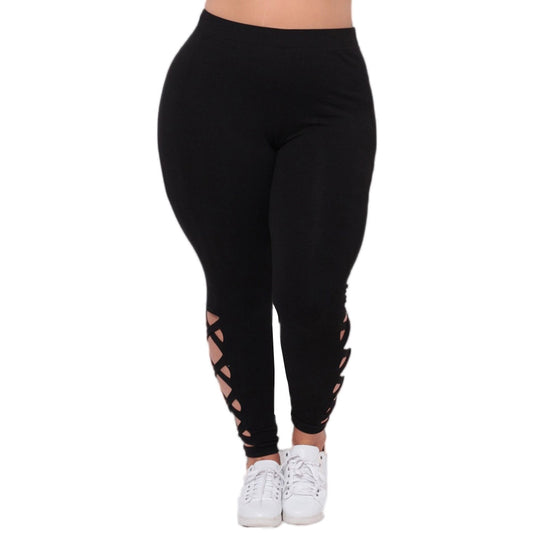 Women's Leggings - Cut Out Detail - Plus Size