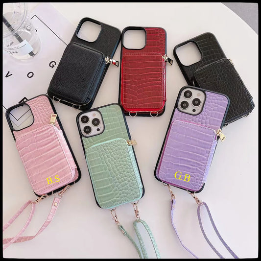 iPhone Case Luxury Leather Crossbody - various Models