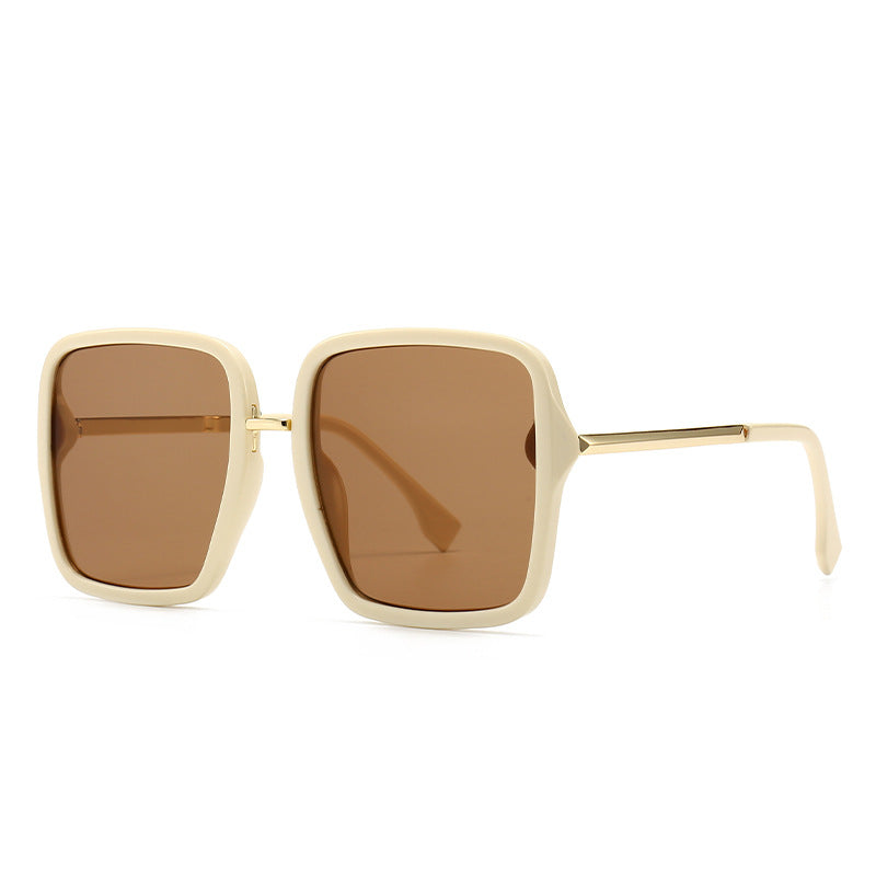 Ladies Oversized Square Narrow Frame Sunglasses - various colours