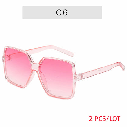 Ladies Square Oversized Sunglasses - various colours