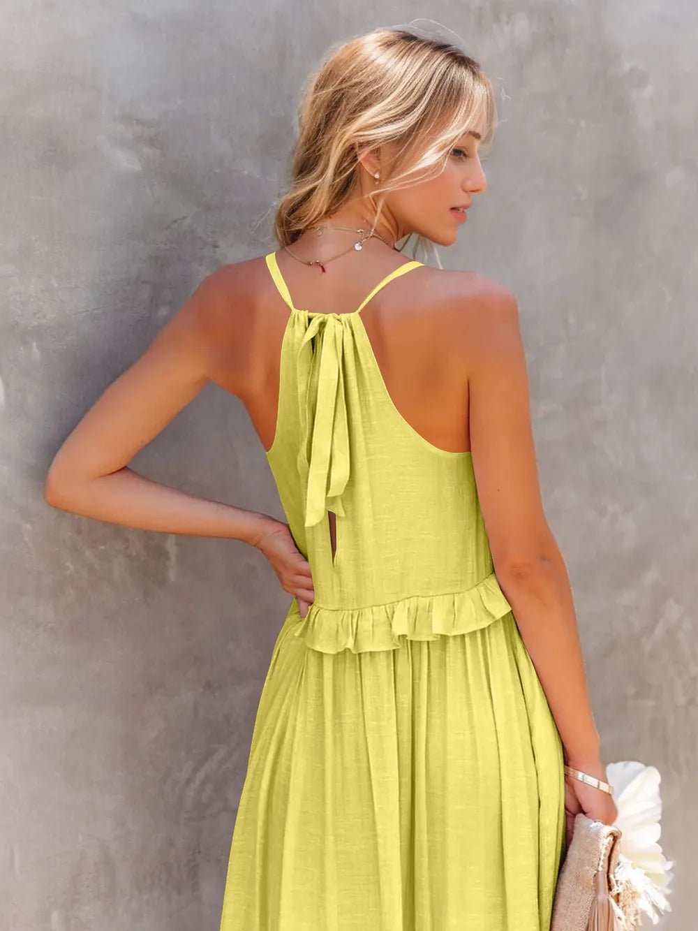 Women's Ruffled Tiered Maxi Dress - various colours