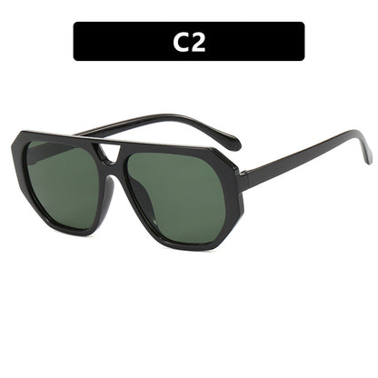 Ladies Double Beam Polygon Sunglasses - various colours