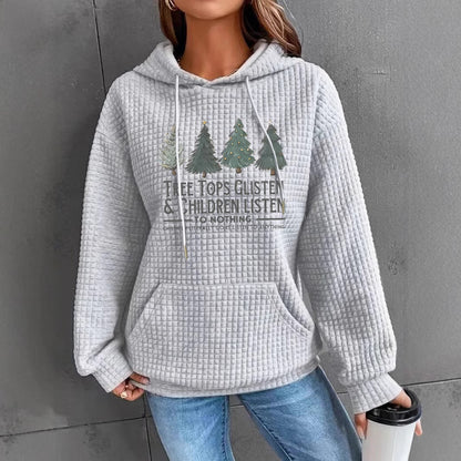 Christmas Hoodie - Waffle - Christmas TreeTops