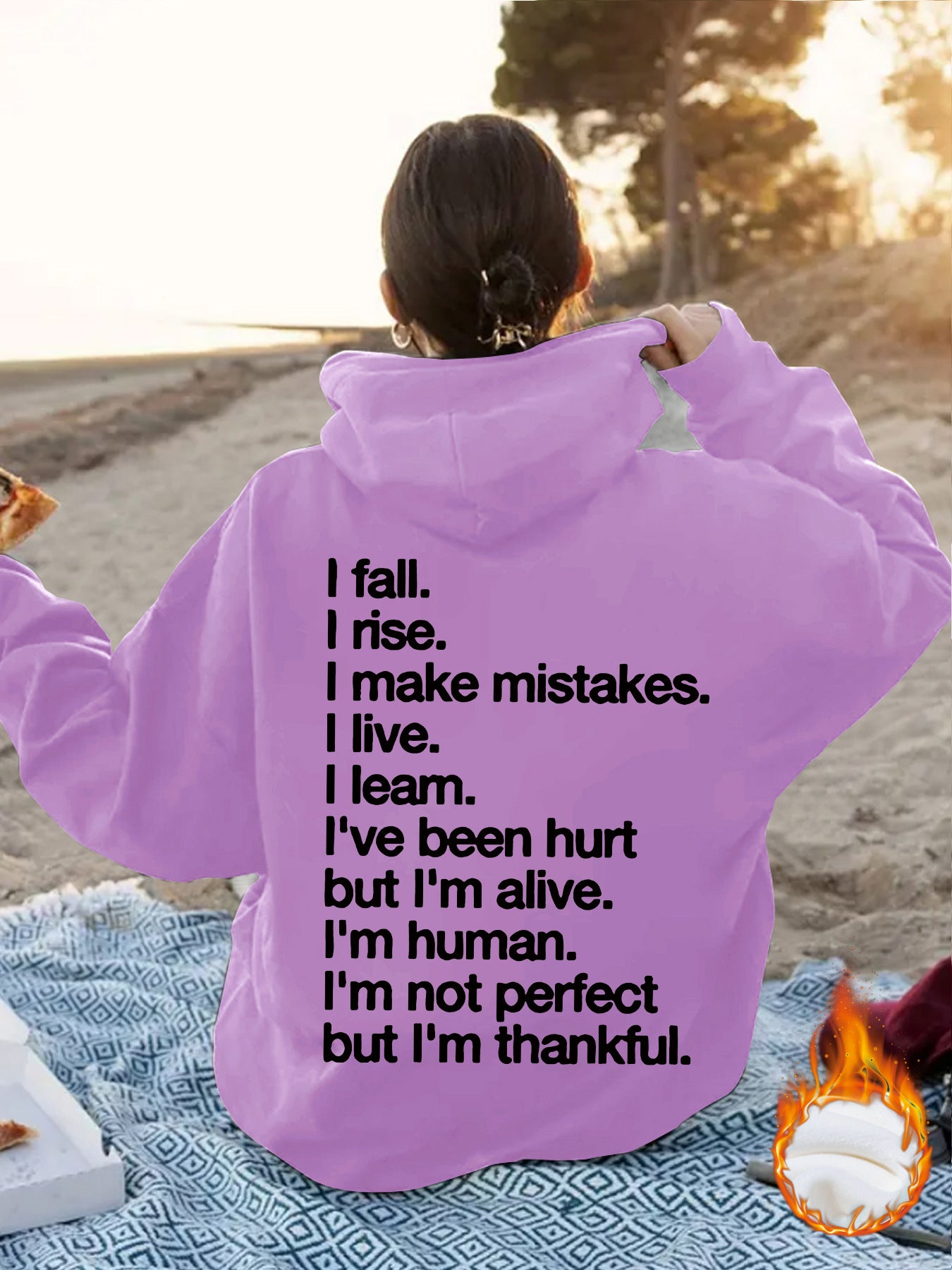 Hoodie - Not Perfect But Thankful - Various Colours