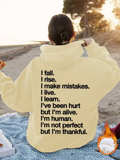 Hoodie - Not Perfect But Thankful - Various Colours