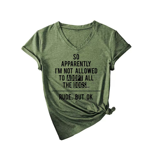 Slogan Tee - Adopt the Dogs - various colours